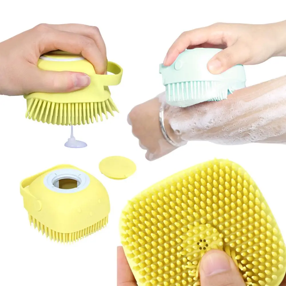 Silicone Head Massage Brush Body Shampoo Scalp Massage Brush Comb Hair