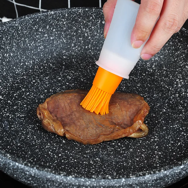1 Darabos Hordozható Szilikon Olajpalack Kefe Grill Olajkefékkel Fedő Folyékony Olaj Tészta Konyhai Sütés Bbq Szerszámok - Image 5