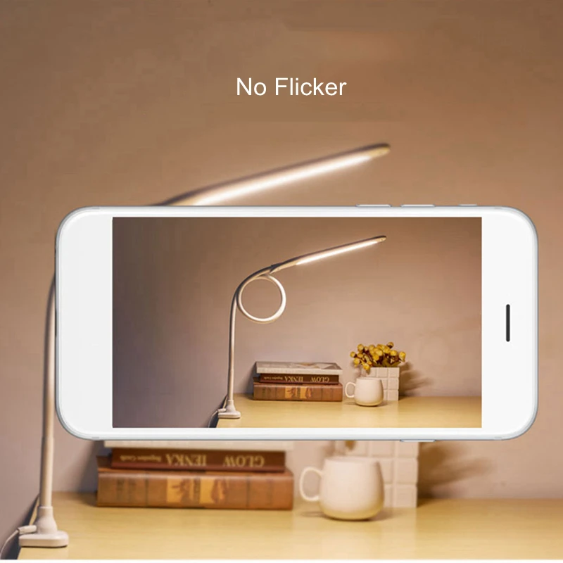  Long Arm Table Lamp Led Flexible Gooseneck Touch Dimming Desk Lamp Clip On Lamp For Reading Bedroom - 4000392399584