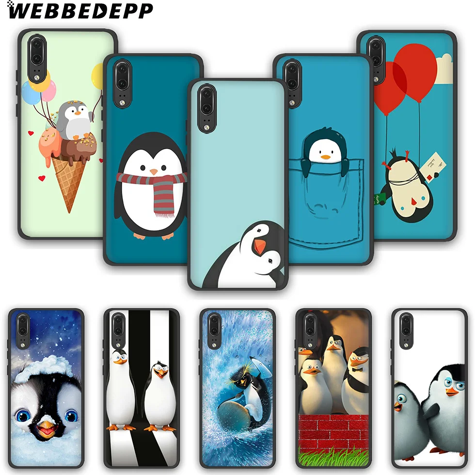 WEBBEDEPP милый мультяшный Пингвин ТПУ чехол для телефона Huawei P10 P20 P30 Lite Pro Y6 Y7 prime 2018 Y9