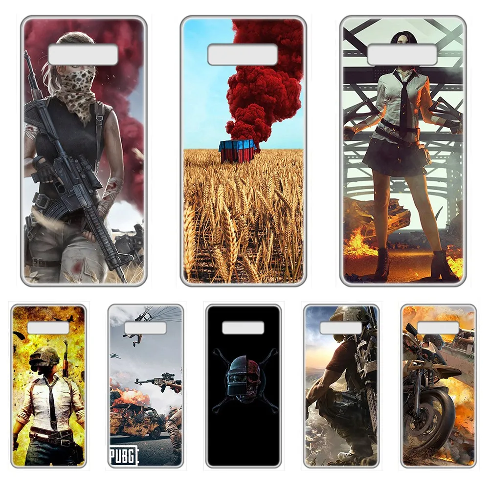 Модный чехол pubg из ТПУ на заднюю панель прозрачный для телефона SamSung Galaxy S 7 8 9 10 11 20