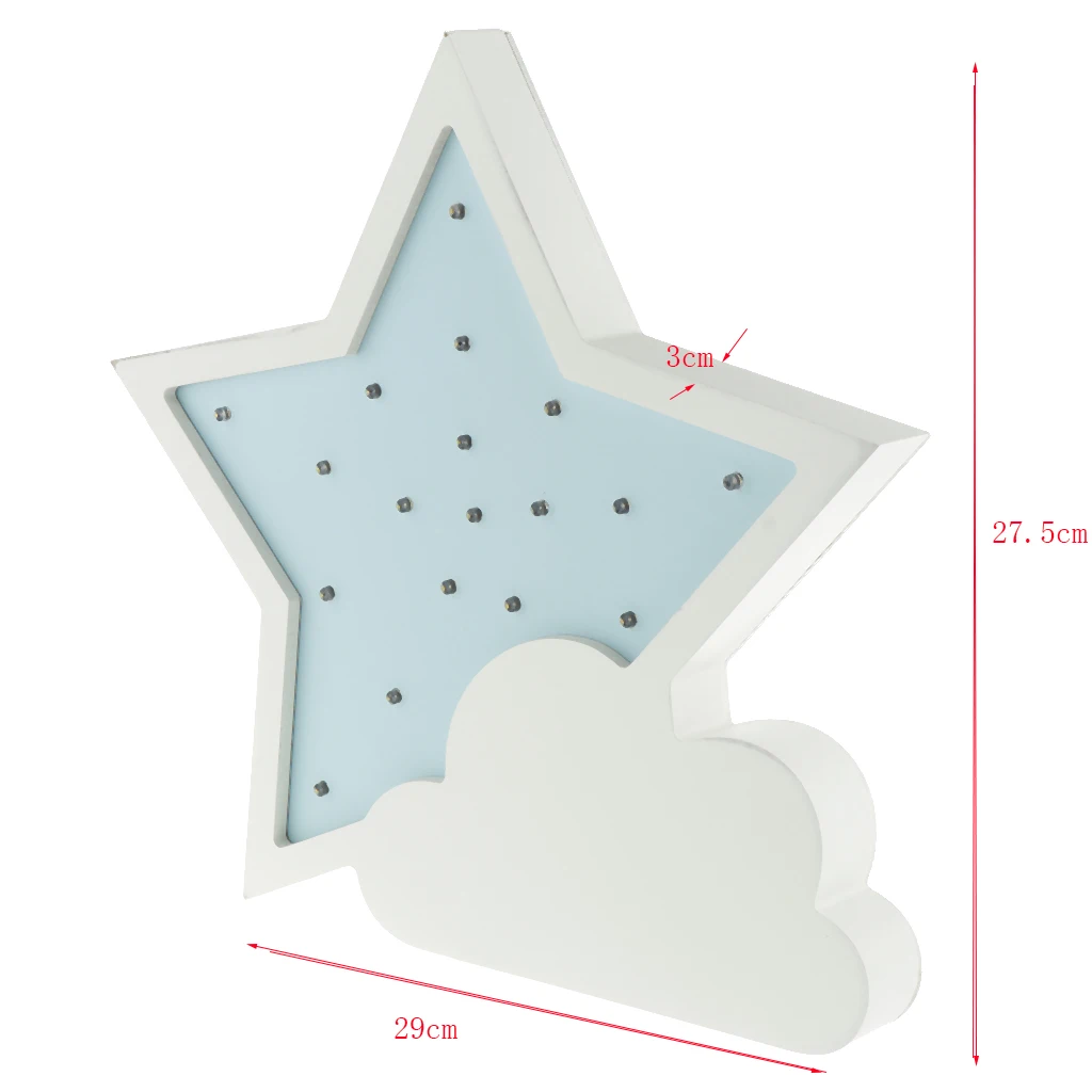 Lovely Cloud Star LED 3D Light Night Lights Kids Gift Toy for Baby Children Bedroom Decoration Lamp Indoor Lighting