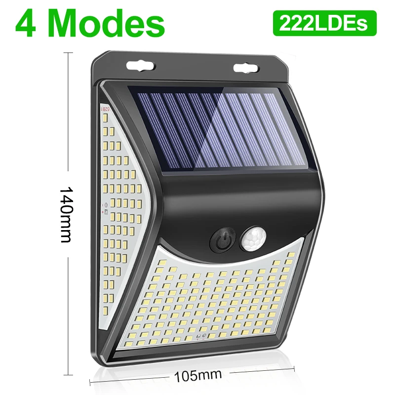 solar wall lights 244 222 Solar Lamp Outdoor 4 Mode Solar LED Light Outdoor Solar Light with Motion Sensor Light Sunlight for Garden Decoration solar porch light Solar Lamps