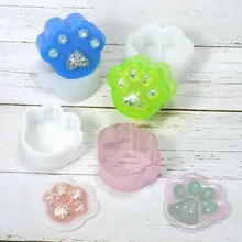 

DIY Epoxy Resin Mold Table Matching Animal Cat Paw Storage Box Silicone Mold Dog Paw Bear Paw Cat Paw Jewelry Box