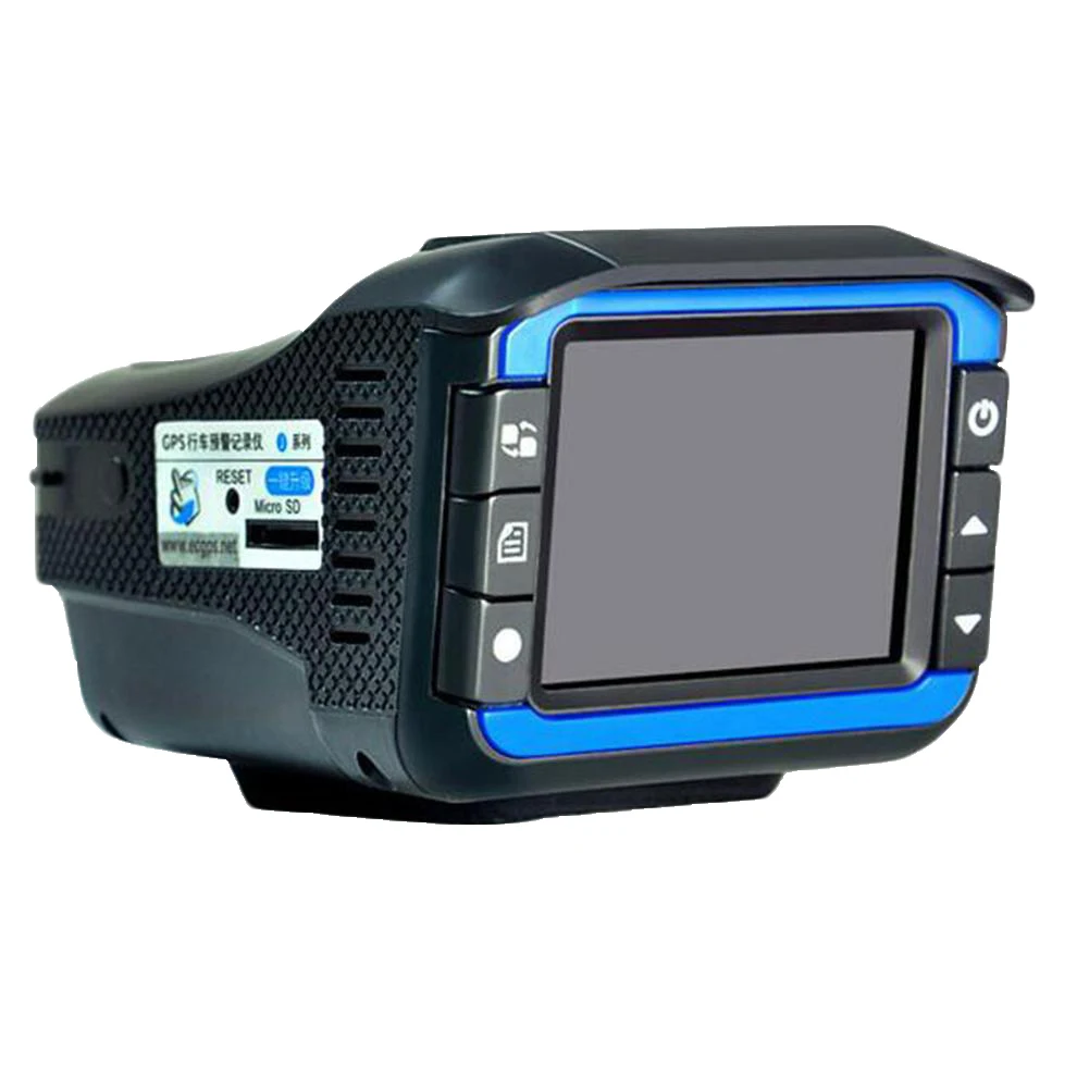 2-в-1 2,4 дюймов HD 720P Универсальный Автомобильный видеорегистратор DVR Камера Live голосовые подсказки Dash Cam радаров детектор видео Регистраторы Поддержка G-sensor