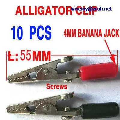 

DHL/EMS 500PC Alligator Clip Clamp for banana plug Power Probes-A8