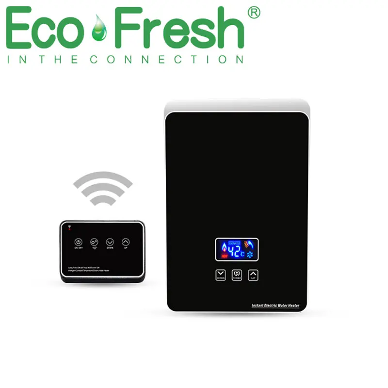 Ecofresh мини кухня использование дистанционного управления мгновенный Электрический проточный горячий водонагреватель для душа для ванной душа
