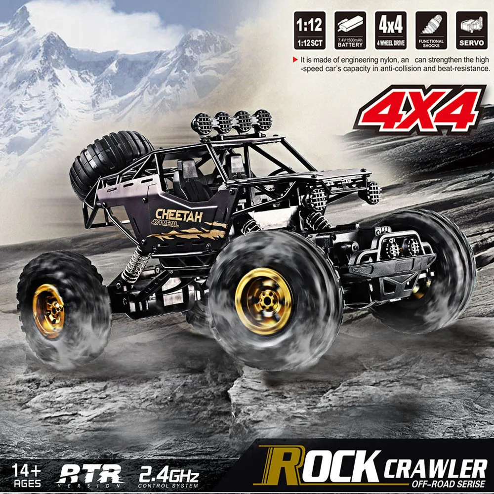 1/12 RC автомобиль 4WD пульт дистанционного управления 2,4 Ghz Электрический M-onster Багги внедорожные игрушки для детей Подарки для детей# A35