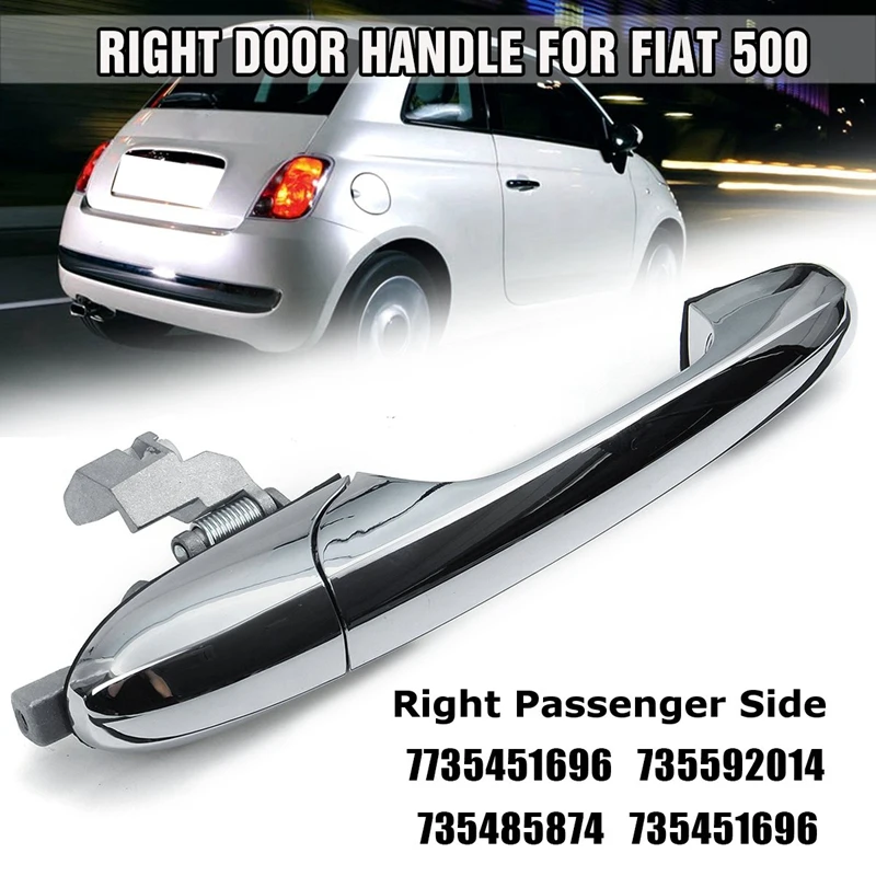 Внешняя хромированная наружная дверная ручка для Fiat 500 2012- 735592014