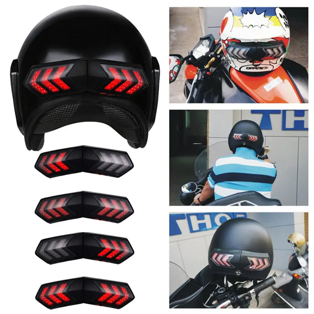 

Wireless LED Universal Motorcycle Helmet Brake And Turn Signal Light Warning Light Helmet Lamp Motorcycle Accessories 12V