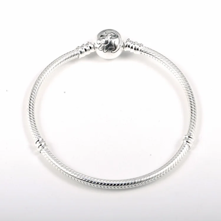 925 пробы серебряный браслет с подвеской в виде змеи, браслет с подвеской из бисера, модное ювелирное изделие