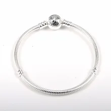 925 пробы серебряный браслет с подвеской в виде змеи, браслет с подвеской из бисера, модное ювелирное изделие