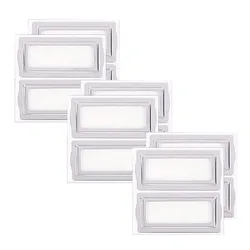 Adhesive Drawer Sticker Decorative Furniture Cabinet Box Case Iron Metal Tag Label Pull Frame Handle File Name Card Holder Stand