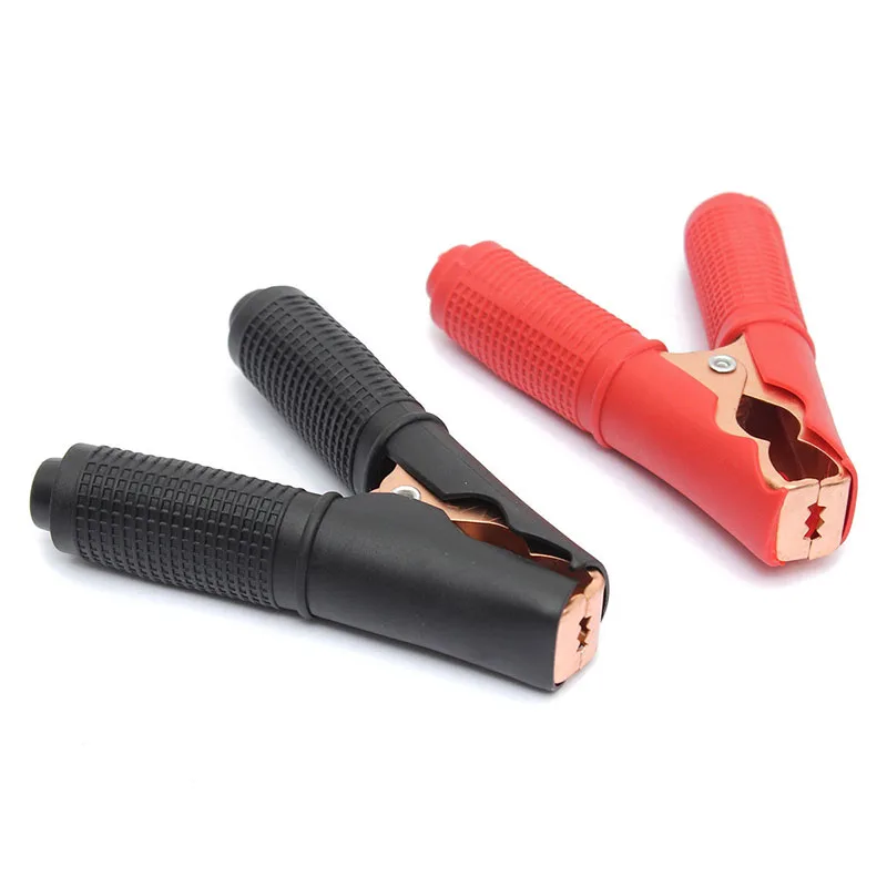 

2pcs Car Battery Test Alligator Crocodile Clips Red+Black Clamp Emergency battery clips Car lighter clip Car Repair Tools
