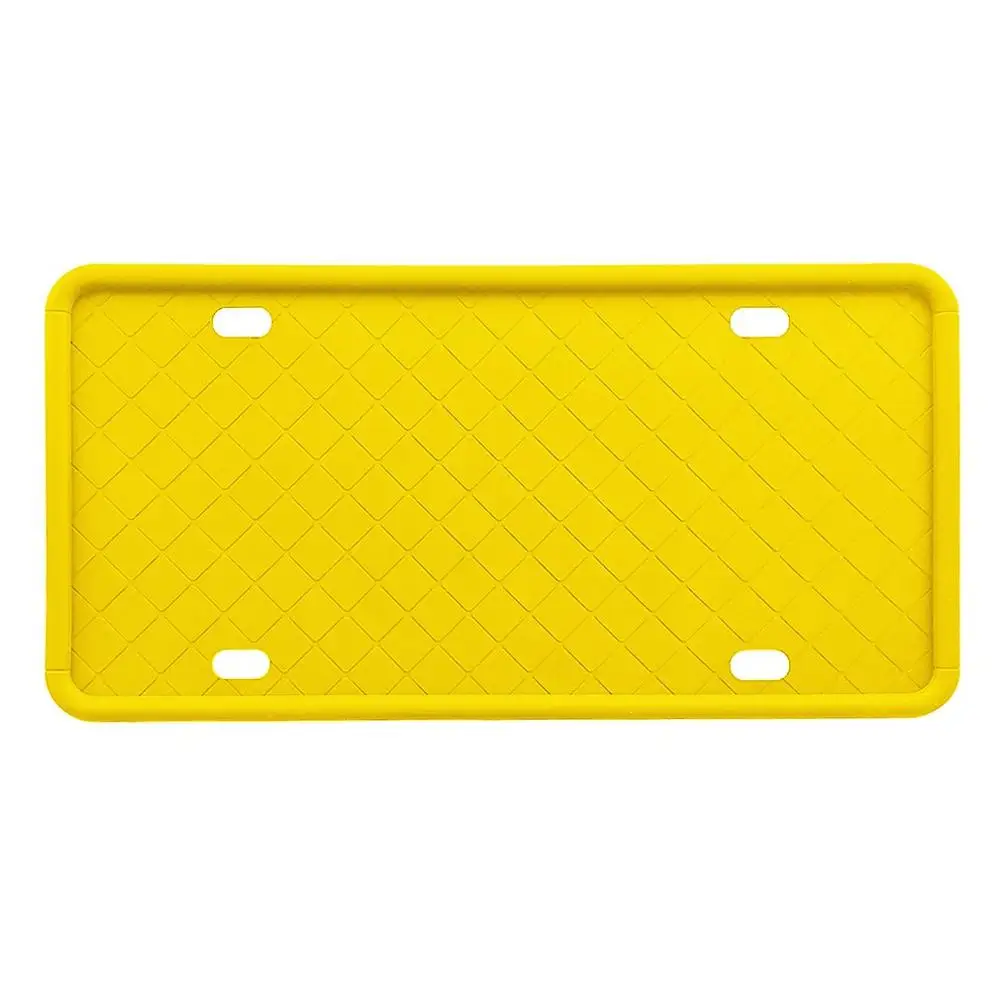 Rambo yellow Флуоресцентная рамка для номерного знака, Североамериканская рамка для номерного знака, автомобильная рамка для номерного знака, стандарт США, силикон - Цвет: Rambo yellow
