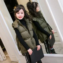 Детская одежда для девочек; сезон осень-зима; коллекция года; стиль; жилет в Корейском стиле; жилет; пальто для детей; одежда из плотного хлопка для больших мальчиков