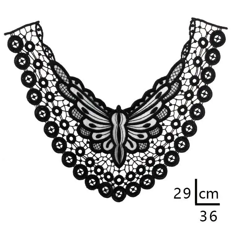 Emboidery воротник для шеи diy поддельные съемные воротники водорастворимые Женская бутоньерка трехмерные кружевные аксессуары