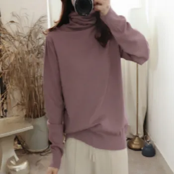 

Winter Women Sweaters 2020 New Fashion Simple Turtleneck Cashmere Pullovers Female Cotton Knitted Jumpers Christmas Sweater