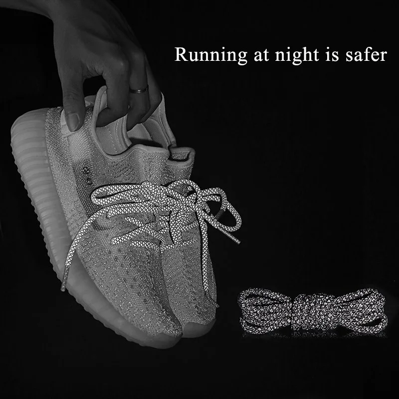

High reflective shoelaces make night running more fashionable and safer. They are suitable for coconut shoes, sports shoes, casu