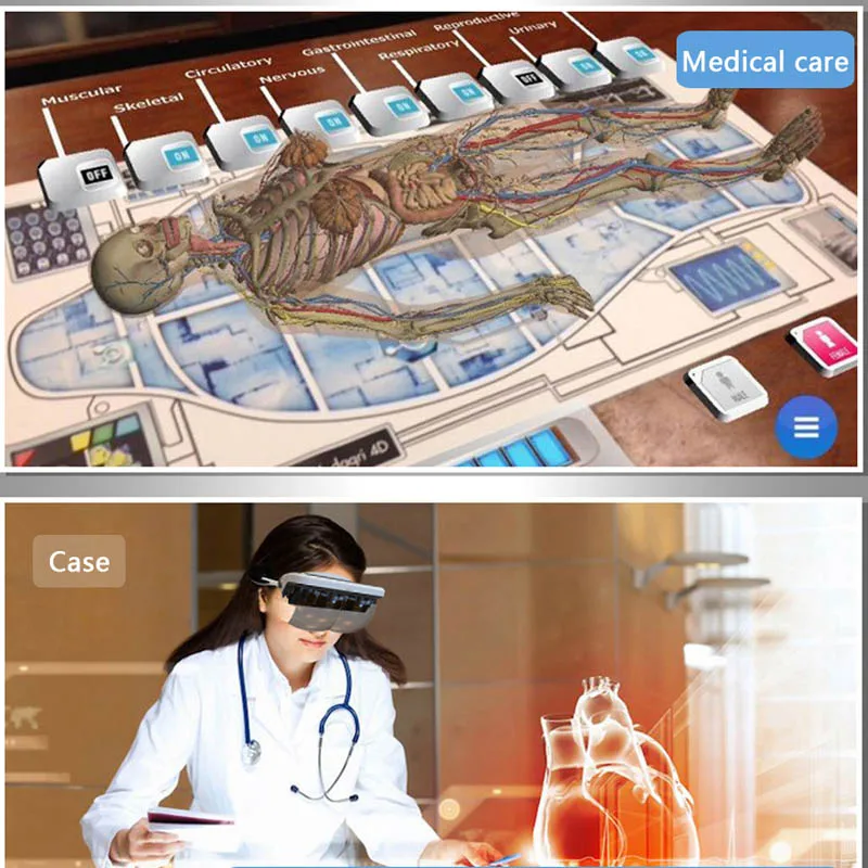 óculos capacete inteligente 3d realidade virtual com