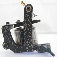 Один изготовленный на заказ Профессиональный Топ углеродистая сталь 10 обмоток татуировки машина пистолет для комплект татуировки инструменты поставки HTM94