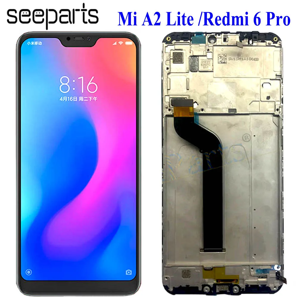 Тестовый ЖК-дисплей для Xiaomi mi A2 Lite ЖК-экран Замена для Red mi 6 Pro lcd Разрешение 2280*1080