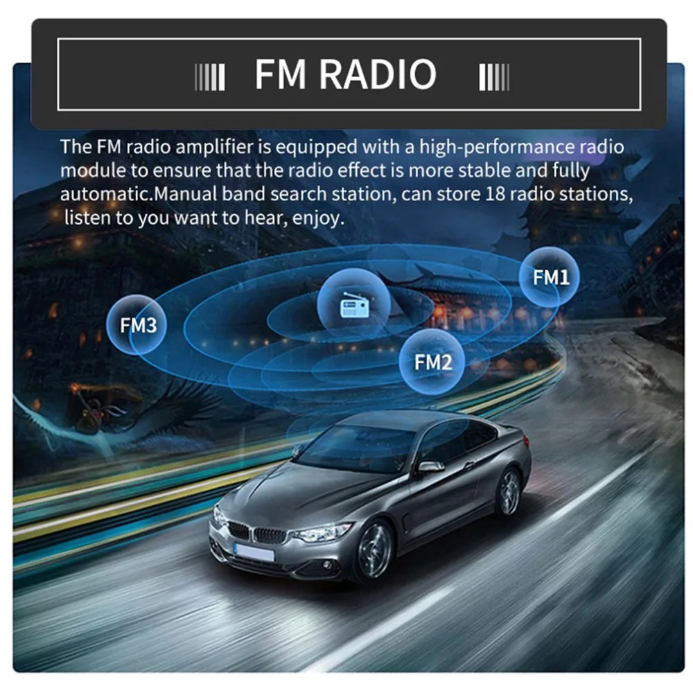 12 В Автомобильный MP3-плеер Hands-Free Fm радиокарта U диск машина автомобильный аудио контроль модифицированный Mp3 Автомобильный плеер