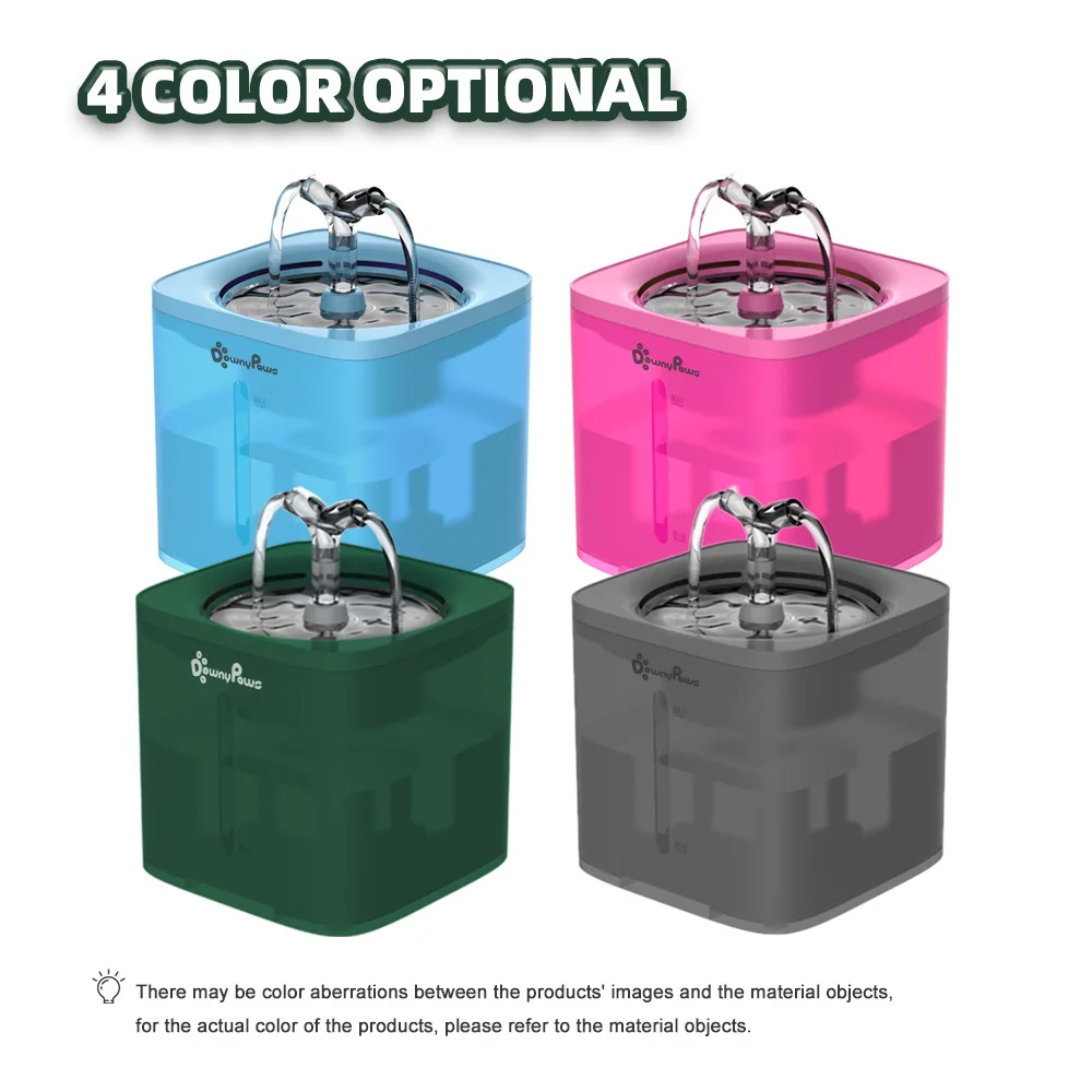 DownyPaws Drinker For Cats Water Fountain Automatic Mute Filter Dispenser Pet Cat Water Bowl Dog Drinking Feeder Motion Sensor