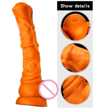 Super Big Horse Dildo Soft Silicone Realistic Suction Cup Penis Female Masturbator Vagina Stimulator 18 Adult Sex Toys for Women 3