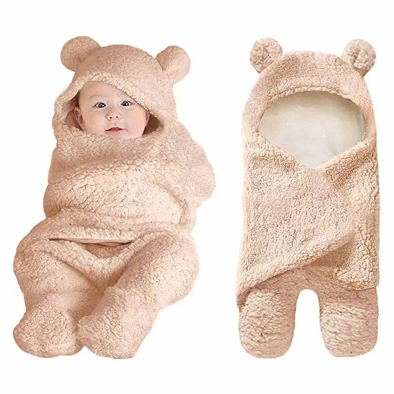 Saco de dormir para bebé, manta de felpa para recién nacido, manta receptora para bebé, ropa para niño y niña, envoltura para guardería