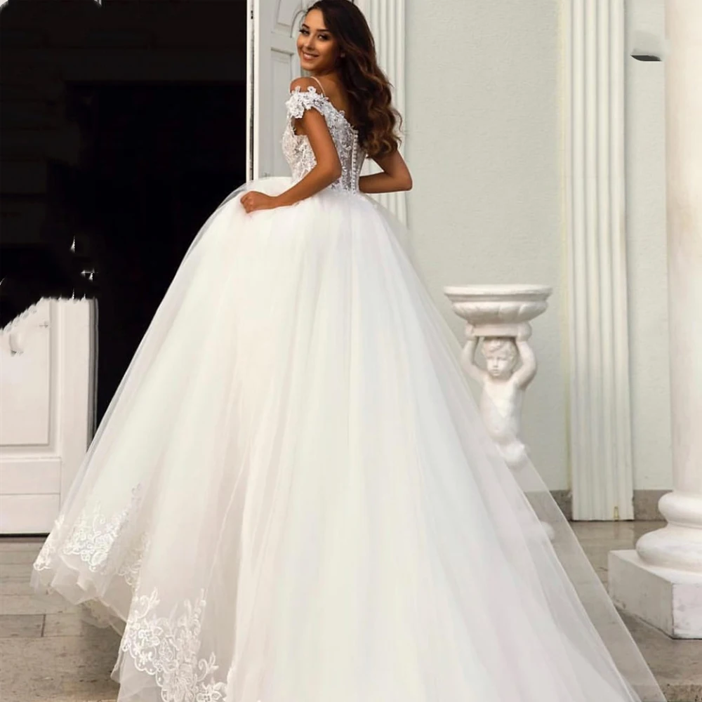 Booma-Off-the-shoulder-Lace-Appliques-Wedding-Dresses-Soft-Tulle-Beach-Bridal-Gowns-Plus-Size-V (1)