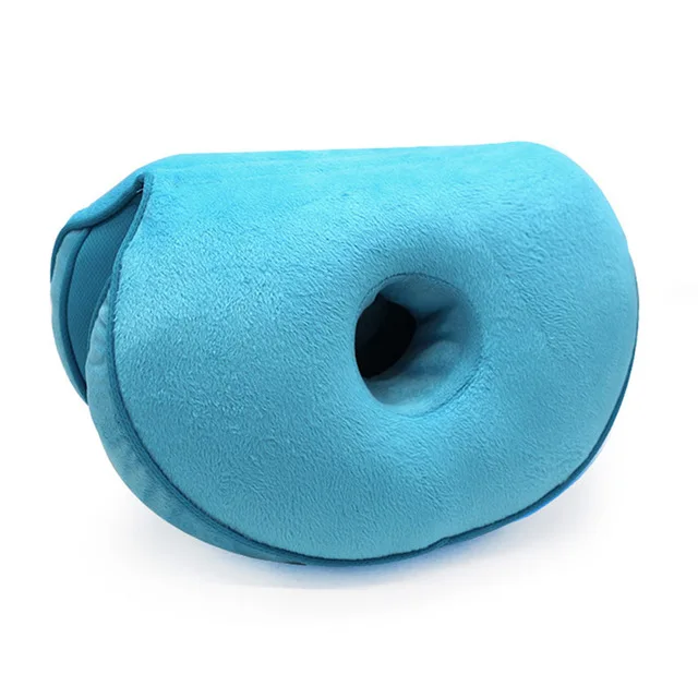 Blue Двойная комфортная подушка для подтяжки бедер, сидение для ягодиц, латексная подушка для сидения, многофункциональное двойное комфортное сиденье, подходит для автокресла, дома, офиса - Цвет: Blue