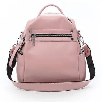 

PU small women backpack Retro Fashion gril shoulder bag Top handle solid color wild soft leisure travel backpacks Crossbody bags