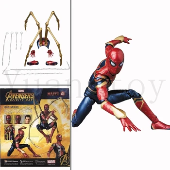 

2019 New Type Avengers Endgame Infinity War Iron Spide Man Mafex 081 Spideman Action Figure Toy Doll