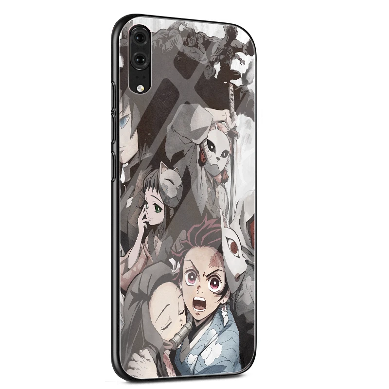 Чехол для телефона стекло для huawei mate Honor 8X9 10 7A 20 P30 P20 P10 Lite Pro P Smart Cover аниме Demon Slayer Kimetsu no Yaiba