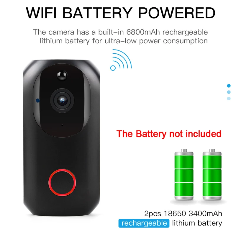 1080P умный WiFi дверной Звонок камера беспроводной видео дверной звонок инфракрасное ночное видение Обнаружение движения Сигнализация Дверной телефон батарея камера s