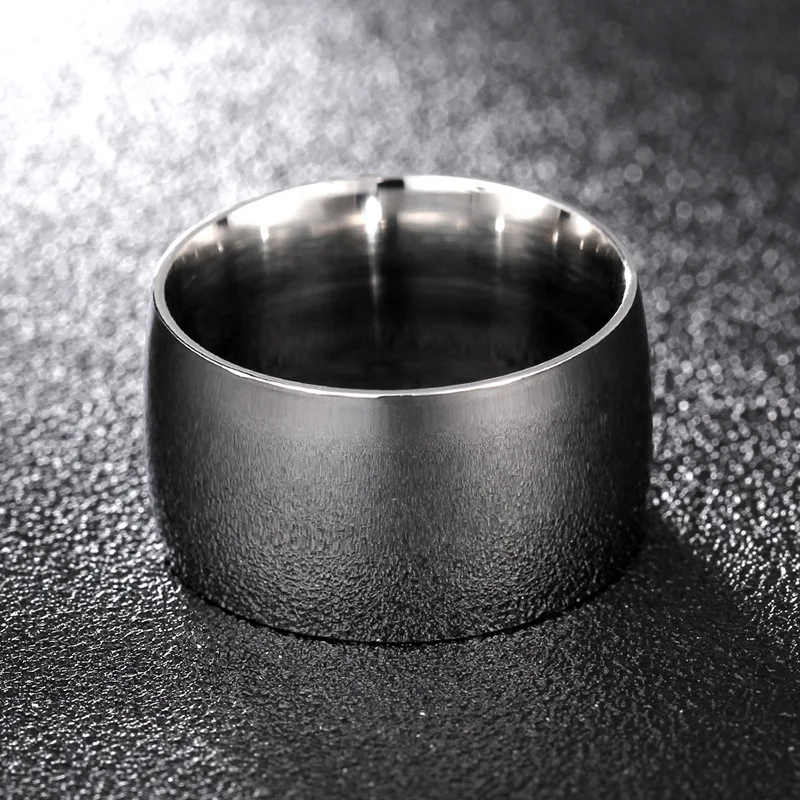 12MM Super Wide Stainless Steel Ring Personality Fashion Finger for Motorcycle Party Big Boss Rings Wedding Jewelry Gifts | Украшения и