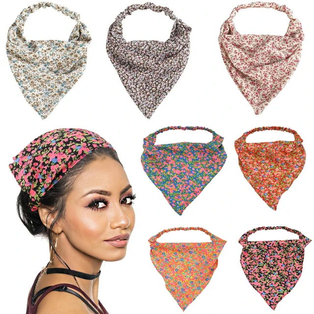 Damen Bandana Haarband - Elastisches Dreieckstuch Für Verschiedene Styles