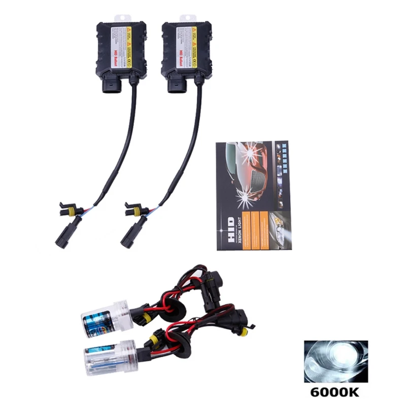 2 шт 6000k 9006 880/881 HID Ксеноновые фары конверсионные лампы комплект 55W - Испускаемый цвет: 6000k