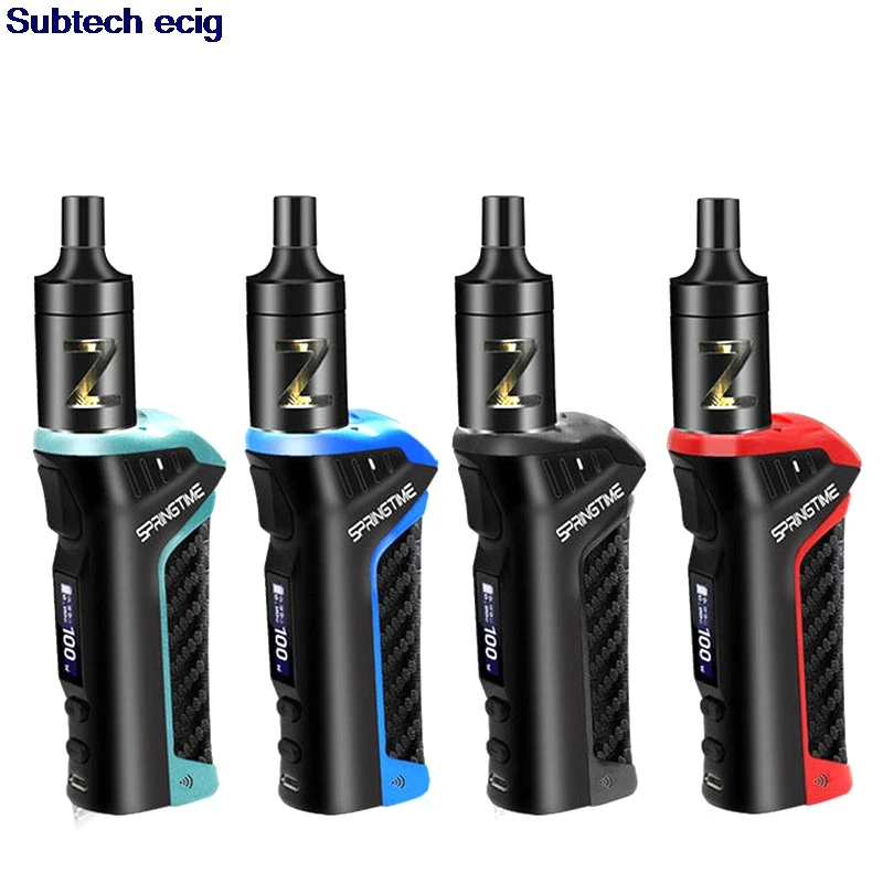 Spring Time 100W Box Mod Kit Cessation Electronic Cigarette Metal Vape Pen 2.5ml Atomizer Vaporizer E-Cigarette Starter vape Kit