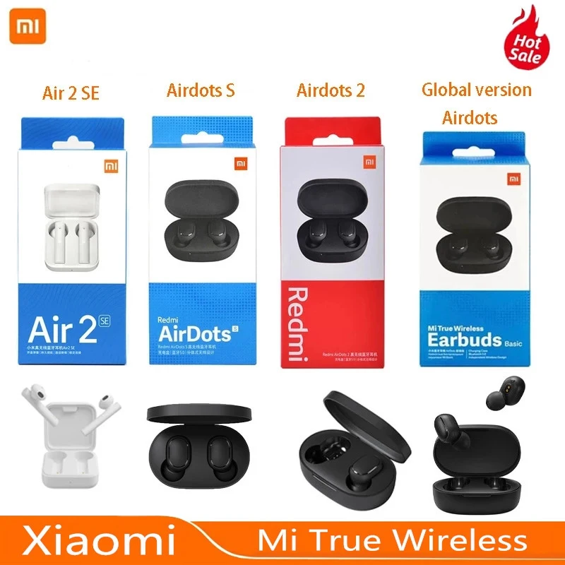 Redmi Airdots S TWS Wireless Earphones Xiaomi Bluetooth 5.0 Earphones with Voice Control Bass Stereo Music Earphones