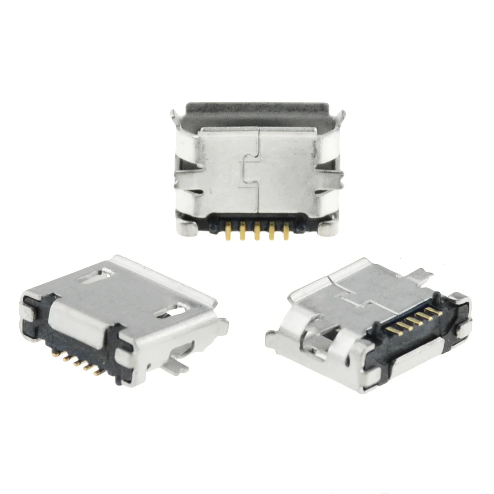 60 шт. 5 контактный разъем SMT разъем Micro usb Тип B Женский размещение 12 моделей SMD Штекерный разъем DIP