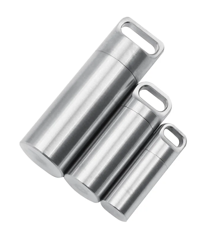Wasserdichter Mini-Dichtungstopf aus Edelstahl 304, tragbarer Behälter, versiegelte Dosen, Aufbewahrungsflaschen, Schlüsselanhänger – Detail 9