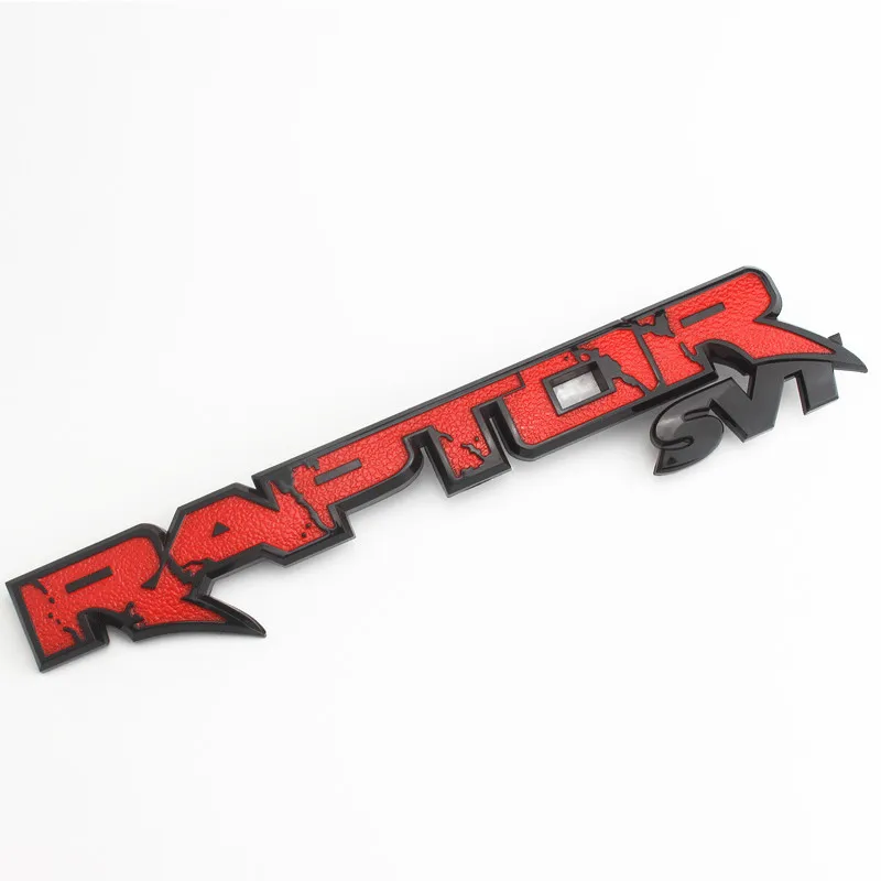 1 шт. Raptor SVT Эмблема для багажника 3D значок 09-14 багажник автомобиля Наклейка для Ford F150 2010- Fx4 автомобильные аксессуары - Название цвета: Black Red