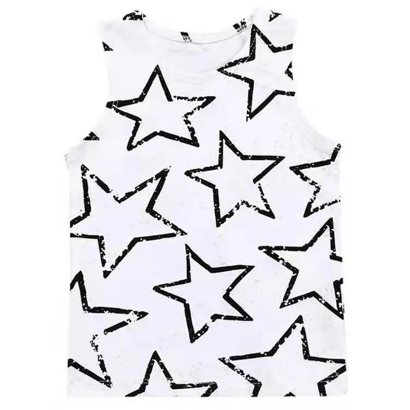Ins/Детские футболки для новорожденных девочек и мальчиков; жилет без рукавов с принтом фруктов, цветов и животных; топы; одежда; рубашка - Цвет: Color 7