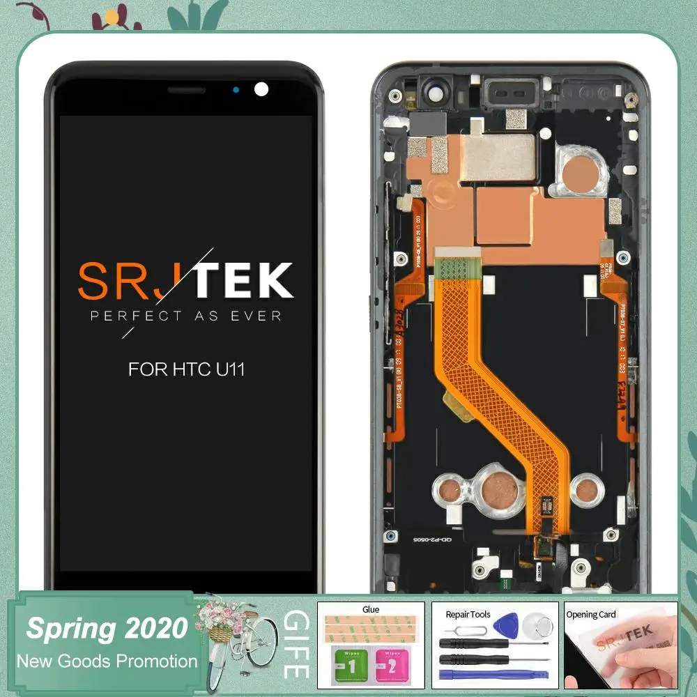 Digitador da Tela de Toque para Htc Lcd para Htc Original Super Display U11 Lcd Peças Reposição 5.5 2560 1440 x