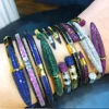 Missvikki Original Mix Match Stackable Pencil Bangle For Women Bridal Wedding Cubic Zircon Open Dubai Bracelet Party Jewelry 5