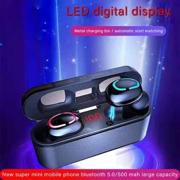

Q68 TWS Bluetooth 5.0 Headset IPX5 Waterproof Wireless In-Ear Sport Headset With Mic Charging Box For iPhone Xiaomi Mobile Phone