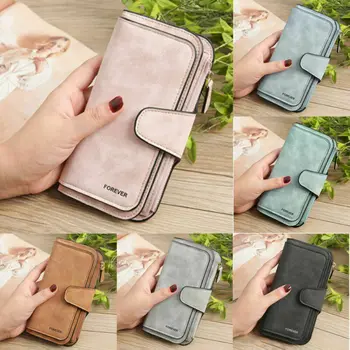 

Fashion Women Bifold Wallet Leather Clutch Card Holder Ladys Purse Long Handbag