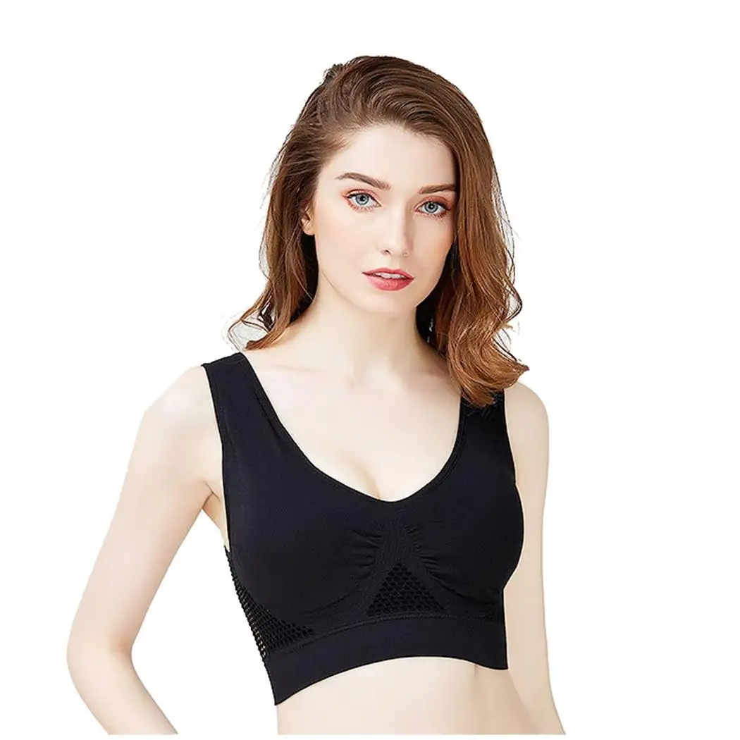 Wire-free Hollow Out Breathable Sporting Bra Yoga All Season Slim Running Large Size Women Bra Casual, Yoga
